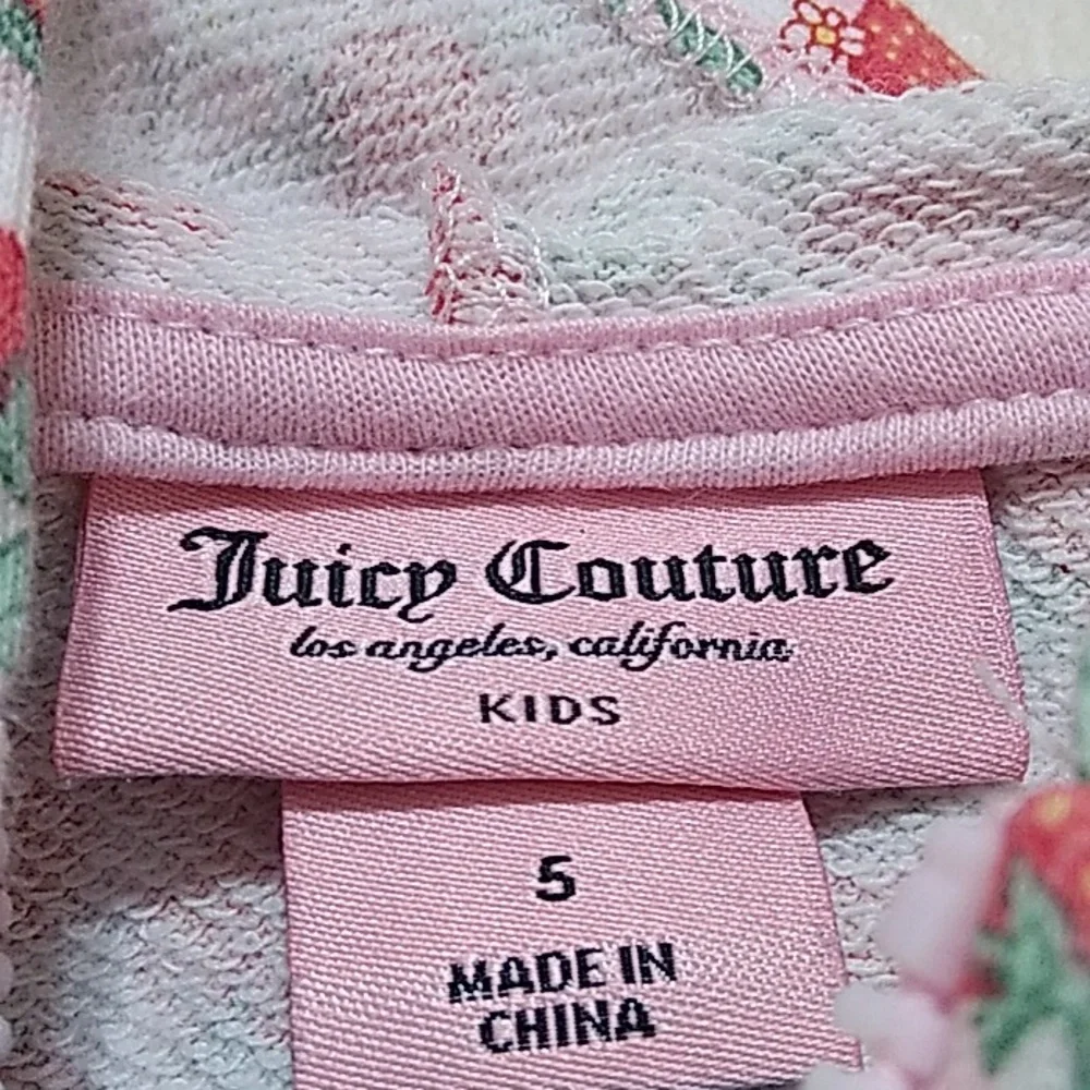 Juicy Couture Little Girl's 2-Piece Strawberry Print Hoodie Short Set